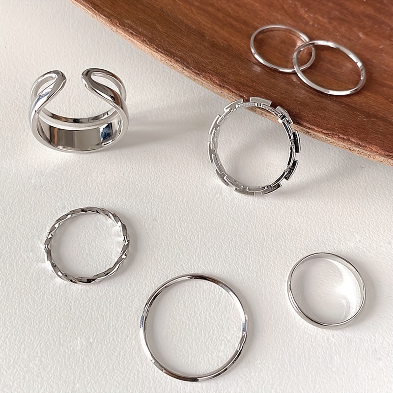 7/14pcs Set Easy Open Rings for Women — Christmas Gift